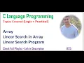 Linear Search in C Array C Programming