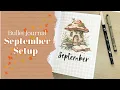 September Bullet Journal Setup Monthly Cover Calendar
