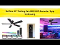 Unboxing Kviflon 52 in Modern Flush Mount Black Ceiling Fan with RGB 1 of 2