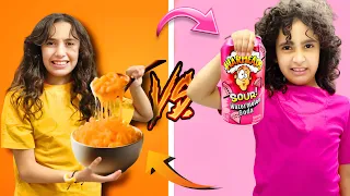 قضيت يوم كامل باللون الزهري ضد اللون البرتقالي روزا جوجو كنان 