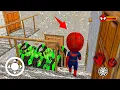Lagu Playing as EVERYONE Mix Family Horror: Squid Game Doll Army vs Spider Baby Team in Granny House