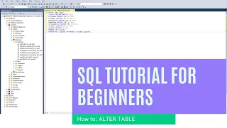 SQL Tutorial for Beginners - ALTER TABLE