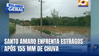 Santo Amaro tem maior volume de chuva da região e lida com erosões e deslizamentos