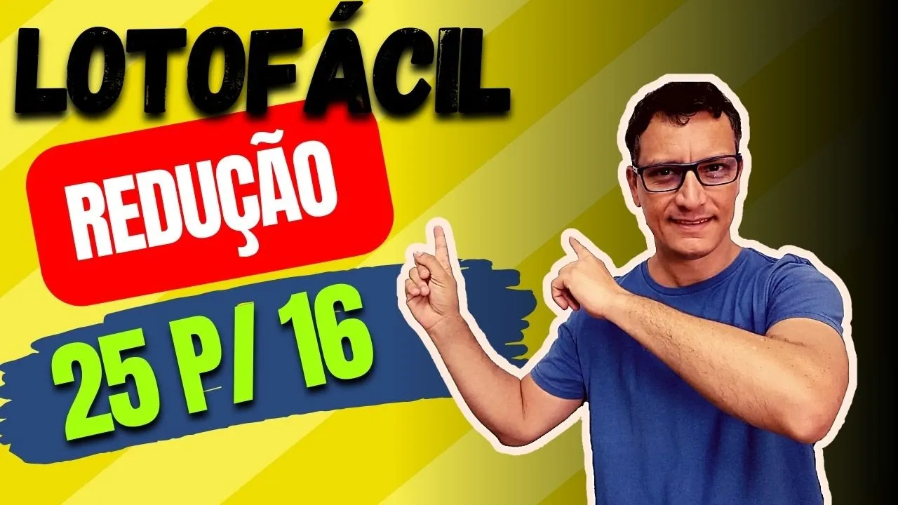 Redução Lotofácil 25 dezenas para 16 em 20 jogos