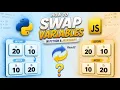 3 way to swap the variables in Python JavaScript