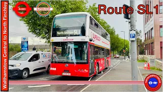 -- --Full Route Visual-- - London Bus Route SL1 - Walthamstow Central to North Finchley