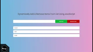 Dynamically Add Remove List Items Using JavaScript - Sourcecode