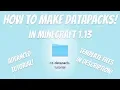 How to Make Datapacks in Minecraft 1 13 Data Packs Advanced Tutorial Data Pack Template