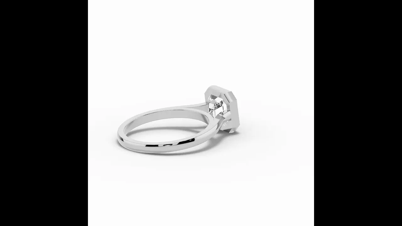 Asscher Lumière Bezel Solitaire