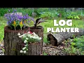 How to Make a LOG PLANTER for Your Garden Various Methods