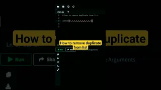 How to remove duplicate from list manalipatil7670