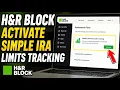 How to activate SIMPLE IRA plan limits tracking in H R Block - Full Guide