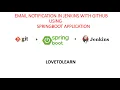 email notification in jenkins with GitHub using Springboot