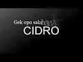 Download Lagu Hiphop Jawa - Cidro  lirik MP3