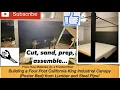 Make your bed Four Post Industrial Style Canopy wood and steel Poster Bed Build Home Depot Lowes