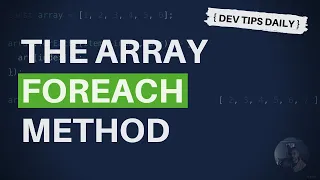 DevTips Daily The JavaScript forEach array method