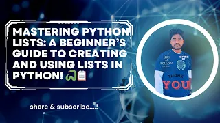 Mastering Python Lists A Beginner s Guide to Creating and Using Lists in Python
