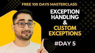 DAY 5 HINDI Java Exception Handling Full Tutorial try-catch throw throws Custom Exceptions