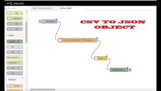 NODE RED CSV DATA TO JSON DATA WITHOUT CODING
