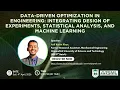 Data-Driven Optimization in Engineering AK Khan AASML