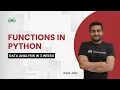 Functions in Python Data Analysis in 3 Weeks Arpit Jain GeeksForGeeks Python