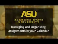 ASU Training Series Canvas Managing Calendar Assignments