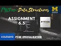 Python Data Structures Assignment 6 5 Solution COURSERA