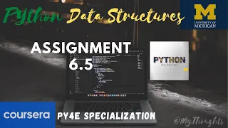 Python Data Structures Assignment 6 5 Solution COURSERA