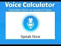 Voice Input Based Simple Calculator using PYTHON