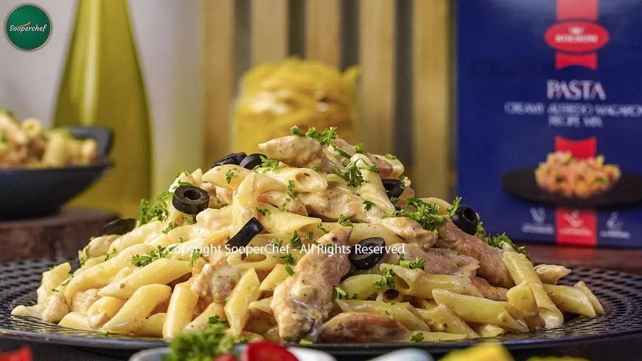 Creamy Chicken Alfredo Pasta   White Sauce Pasta Recipe by SooperChef