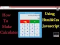 How to make calculator using html css and javascript 2
