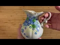 Lefton Forget-Me-Not Hand-painted Pitcher 1960s