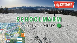 Skiing SCHOOLMARM RUN 4K Keystone Resort
