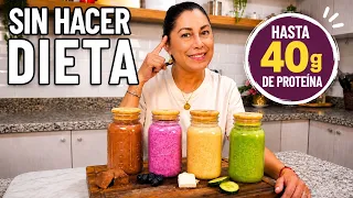 LICUADOS para perder PESO, GRASA VISCERAL y cuidar MÚSCULOS después de los 45. DESAYUNOS Y CENAS