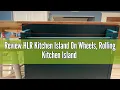 Review HLR Kitchen Island On Wheels Rolling Kitchen Island Cart with Drop Leaf Countertop Barn Doo