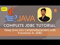 CallableStatement in JDBC Functions Explained with Example Part 21 Java JDBC Tutorial