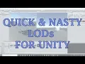 Quick LOD creation for Unity using Blender