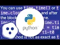 How can I time a code segment for testing performance with Pythons timeit