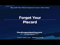 Forgot Your Handicap Placard - What to Do