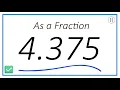 4 375 as a Fraction simplified form