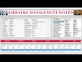 Library management system project in python with database Mini project Tkinter