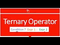 ternary operator in java Conditional operator ternary to if else ICSE Computer