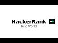 Hello World HackerRank Solution