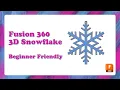 Lagu Fusion 360 Snowflake Ornament Tutorial | Easy Christmas 3D Print Design Step-by-Step