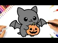 HOW TO DRAW A CUTE BAT