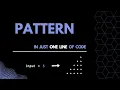 Right Triangle Pattern Right Pyramid One Line Code Python 2022