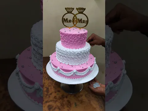 Special Ring Ceremony 3 Tier Cake Design #anniversarycake #cake #shorts