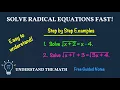 How to Solve Radical Equations Step-by-Step Examples