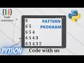 pattern program for python Python for Beginner Code Generator CG