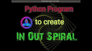 Python Program to Draw Square In Out Spiral Pattern in Python turtle python Turtle